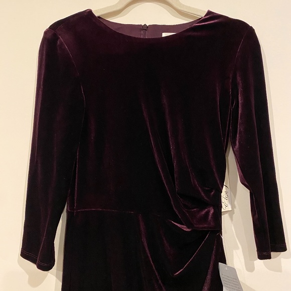 Eliza J Velvet Sheath Cocktail Dress, Size 6, NWT - Picture 7 of 10